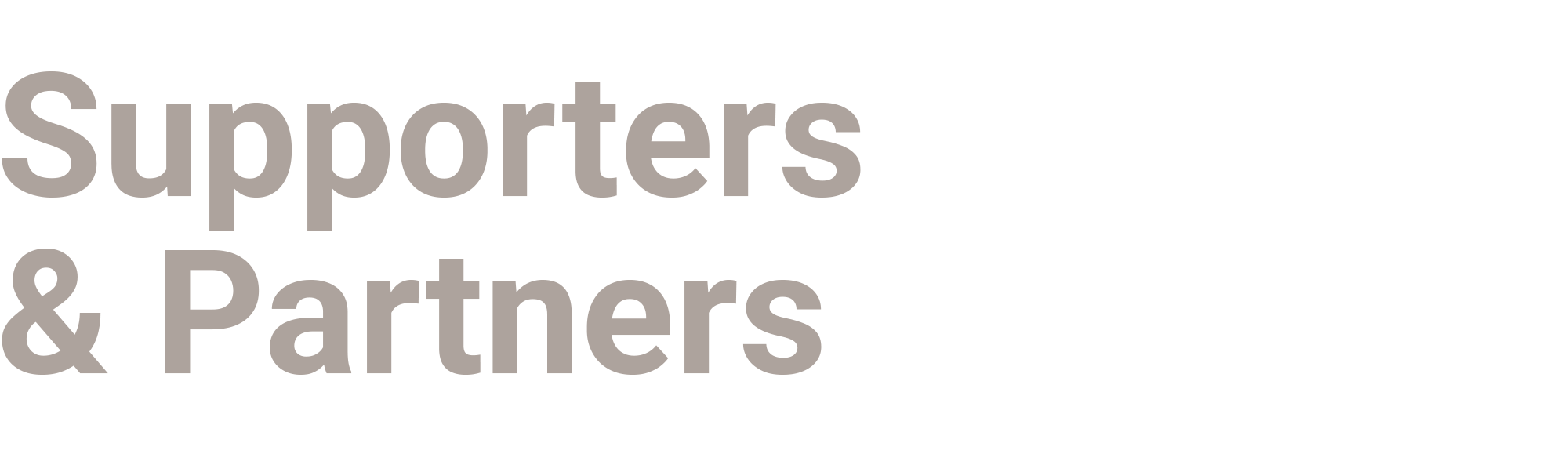 Supporters & Partners